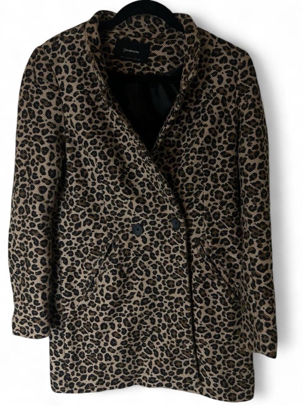 Leopard Print Gothic Double-Breasted Women’s Coat